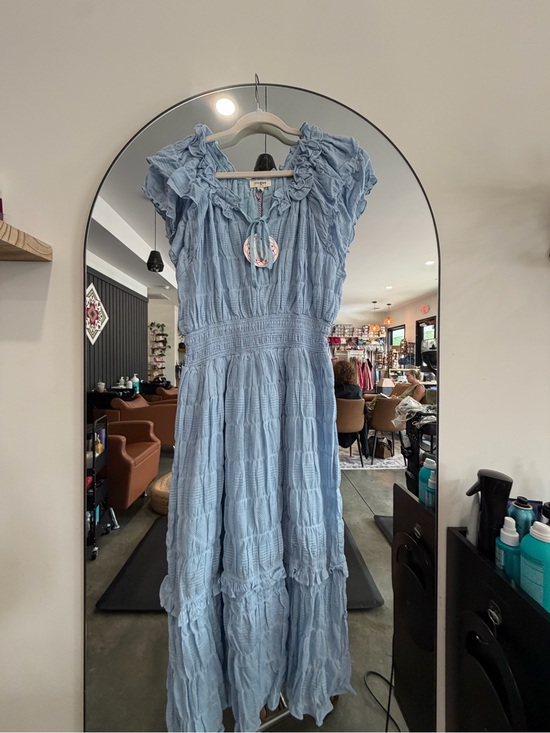 Umgee Dresses & Skirts - Umgee Light Blue Ruffle Tiered Maxi Dress